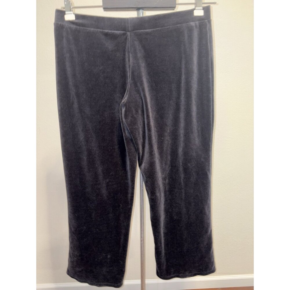 Hanes Womens Size XL 16/18 Fleece Comfy Stretch Pants Black 38X28
